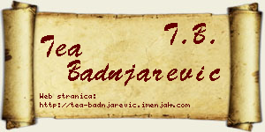 Tea Badnjarević vizit kartica